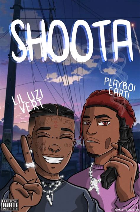 Lil Uzi Vert And Playboi Carti Shoota Poster Dope Cartoons Dope