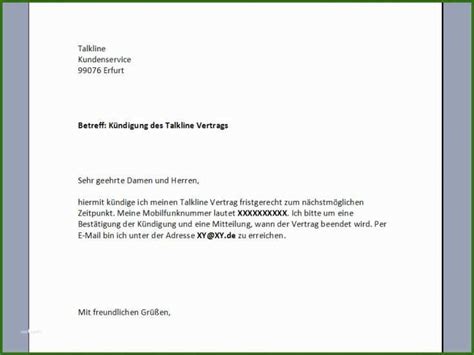 025 Kündigung Mobilcom Debitel Vorlage Talkline Kündigung Vorlage