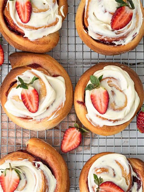 Strawberry Cinnamon Rolls Catherine Zhang