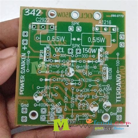 Jual PCB Power Amplifier OCL MONO 150Watt TERRANO FINAL SANKEN 342M