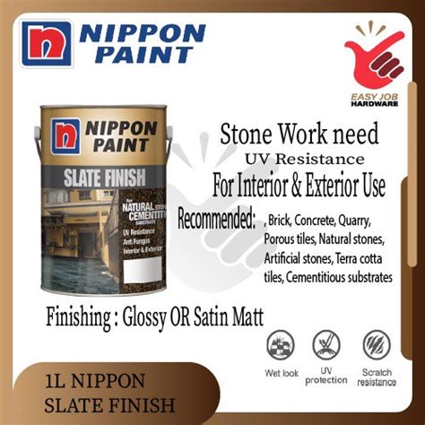 L Nippon Slate Finish For Pebble Wash Sand Stone Garden Cat Pengkilat