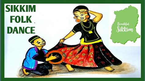 Sikkim Folk Dance Drawing Art Integrated Learning Art Integrated