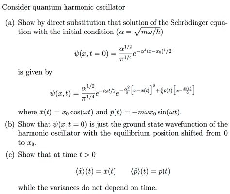 Consider Quantum Harmonic Oscillator Show By Direct Chegg