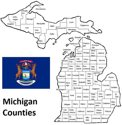 Michigan Counties. List Alphabetically (and by Population) – Countryaah.com