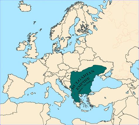 The Bulgarian Empire At Its Greatest Extent Under Simeon First The