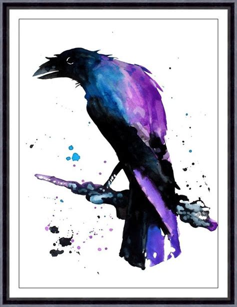 Crow, Original Watercolor Painting, Art Print From My Original ...