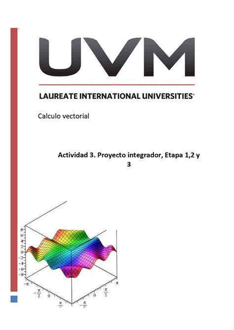 Actividad Proyecto Integrador Etapa Y Calculo Vectorial Studocu