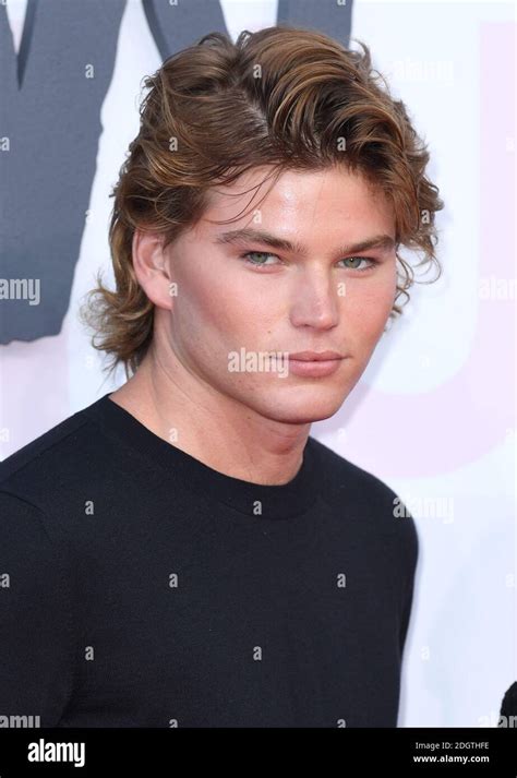 Jordan Barrett Arriving At The Fashion For Relief Catwalk Show Part Of