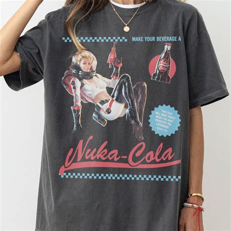 Retro Fallout Nuka Cola Graphic T Shirt Video Game Tee For Gamers TV