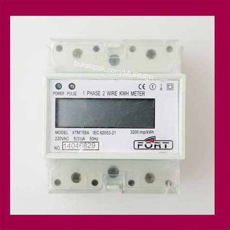 Jual Kwh Meter Digital 1phase 1 Phase 1p Xtm75sa Lcd Fort Din Rail Panel Shopee Indonesia