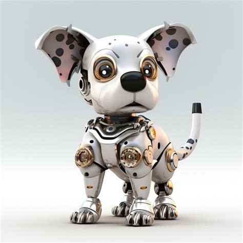 Premium AI Image | A robot dog is standing in a robot style.