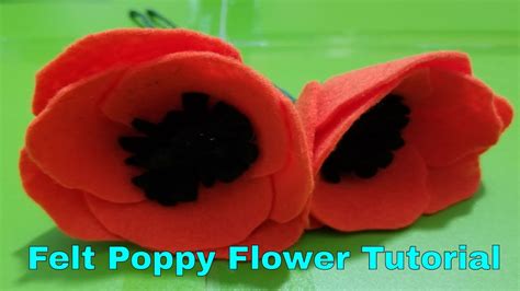 Felt Poppy Flower Tutorial Youtube