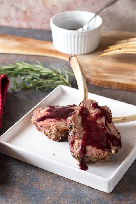 Herb Crusted Rack Of Lamb With Red Wine Sauce Cake N Knife