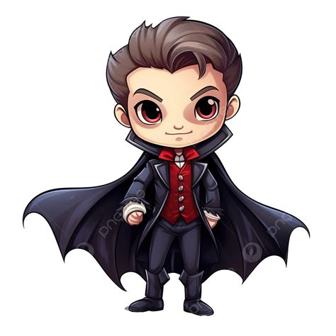 Menino Fantasiado De Vampiro Na Ilustração Dos Desenhos Animados Da