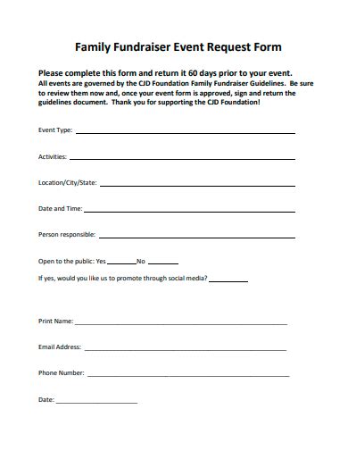 Free Event Request Form Samples In Pdf Ms Word