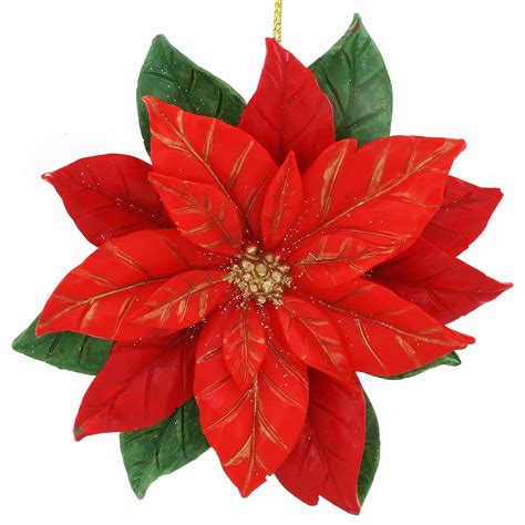 Poinsettia Tradition Resin Ornament