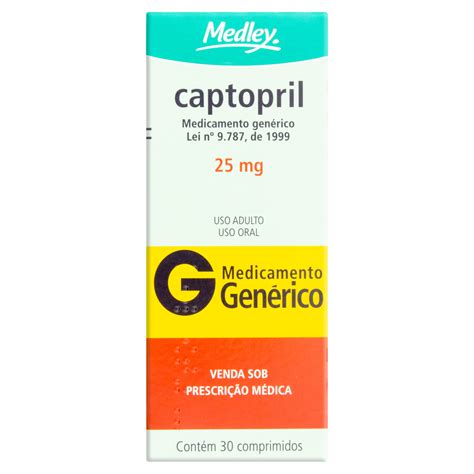 Captopril Mg Medley Caixa Comprimidos Gtin Ean Upc