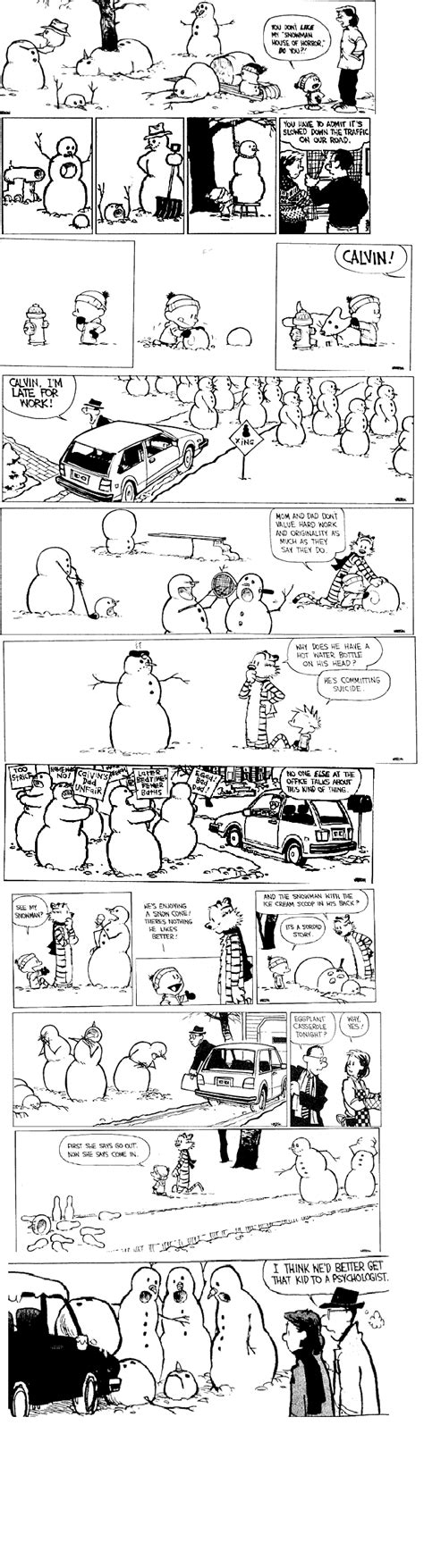 Calvin and Hobbes Snowman House of Horror - Gallery | eBaum's World