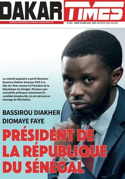 Les premiers effets positifs de lélection de Bassirou Diomaye Faye