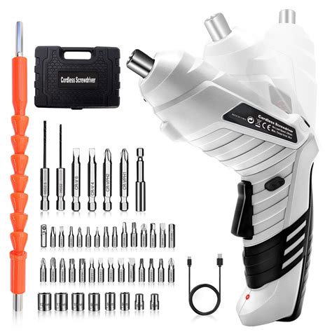 Electric Screwdriver Set Handheld cordless drill Rechargeable Tool and ...