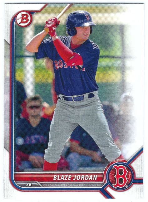 2022 Bowman #BP-58 Blaze Jordan Boston Red Sox Prospect | eBay ...