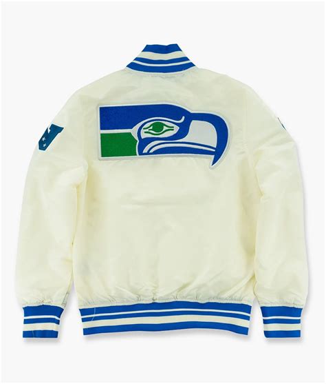 Throwback Classic Seattle Seahawks Cream Jacket