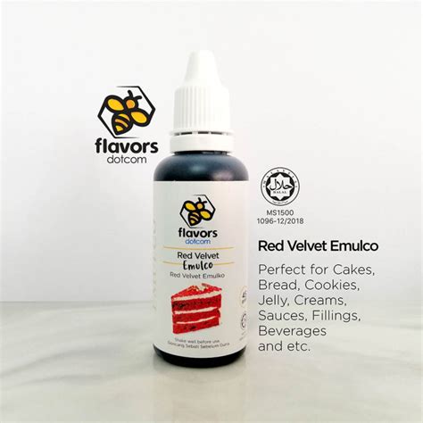 Flavors Dotcom Food Flavouring Red Velvet Emulco Paste 45g 159oz