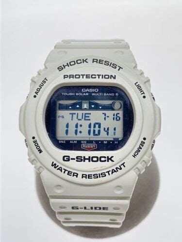 CASIO G SHOCK GWX 5700CS 7JF White Resin Tough Solar Digital Watch EBay