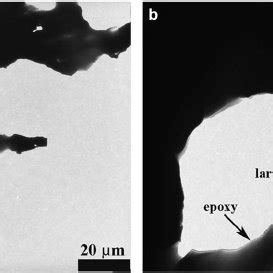 A A Low Magni Fi Cation Tem Image Showing A Region Along The Edges Of