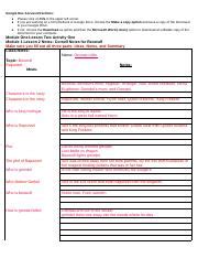 Module 1 Lesson 2 Cornell Notes For Beowulf Rapunzel Key Course Hero