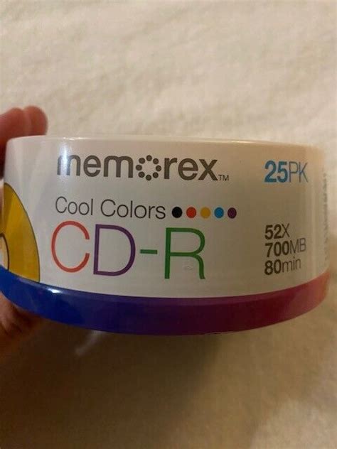 Memorex Cool Colors Cd R Pack Sealed X Mb Min Ebay