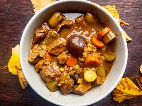 Barley And Bison Stew With Warm Spices Slow Cooker The Sweet Simple