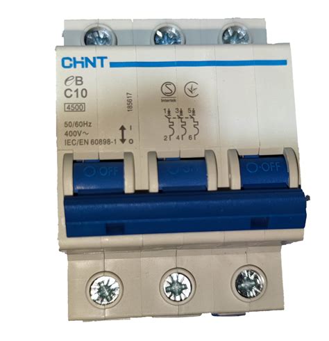 10A 3Pole Miniature Circuit Breaker 4 5KAIC 220V Chint 10A 3Phase