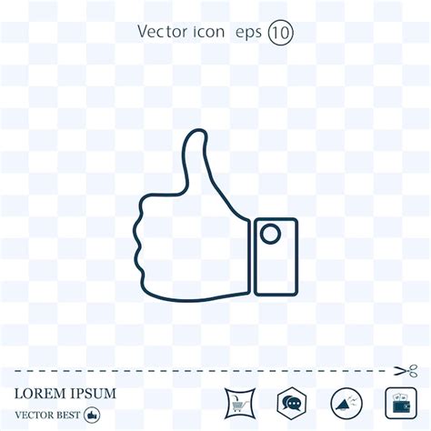 Premium Vector Vector Thumb Up Icon Thumb Symbol