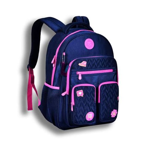 Mochila De Costas Luluca Azul E Rosa Lulike Clio Mochilas