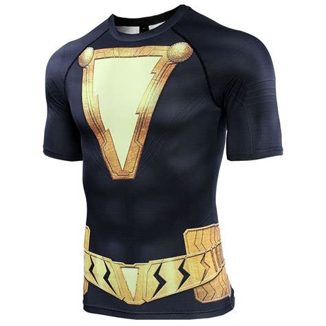 Black Adam Short Sleeve Compression Shirt Me Superhero