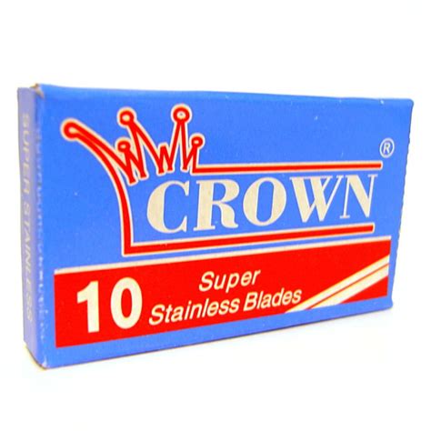 Crown Double Edged Traditional Shaving Blades 10 Pack