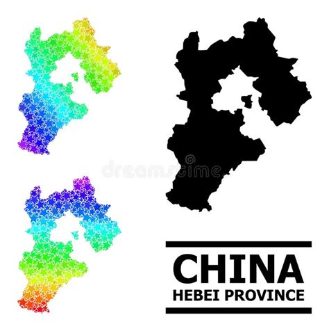 Mapa Del Mosaico Estelado Del Degradado Del Espectro De La Provincia De