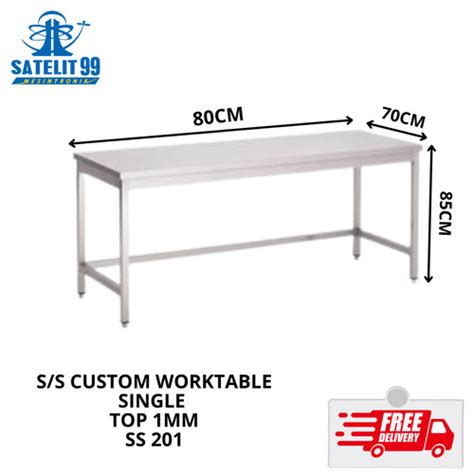 Jual Work Table Custom Meja Stainless Steel Meja Dapur Restoran