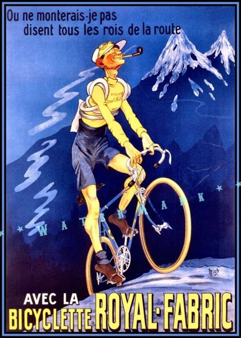 Art Poster Cycles Royal Fabric 1920 French Bicycle Travel Advertising