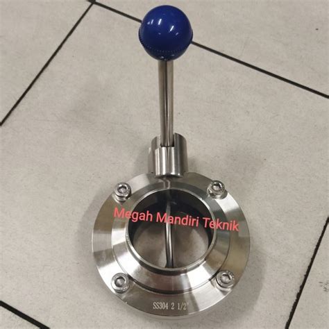 Jual Butterfly Valve Sanitary SMS Stainless 304 2 5 Inchi 63 5 Mm