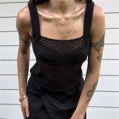 Glassons Mesh Singlet Never Worn Shown With Bikini Depop