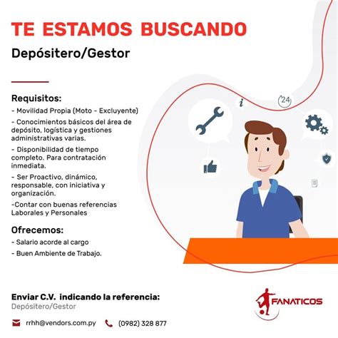 Se Busca Depositero Bolsa De Trabajo Paraguay Empleos