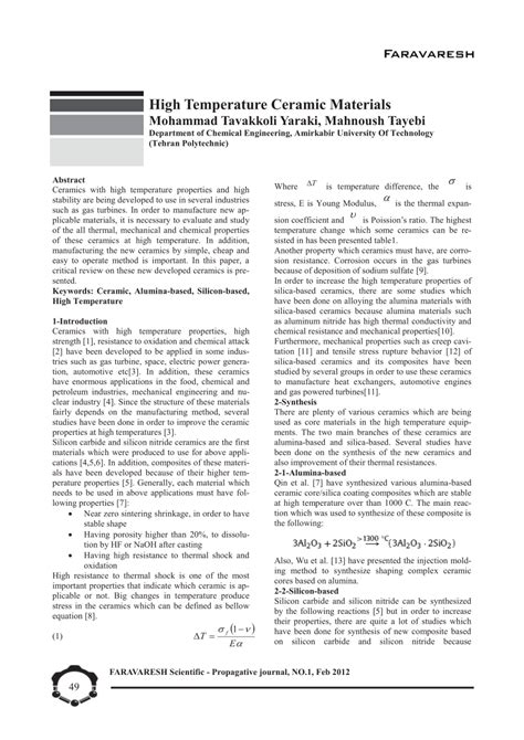 (PDF) High Temperature Ceramic Materials