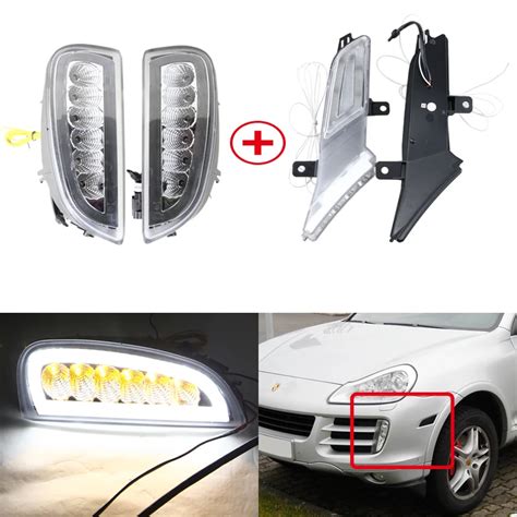 Fits For Porsche Cayenne Front Led Daytime Running Drl Lights