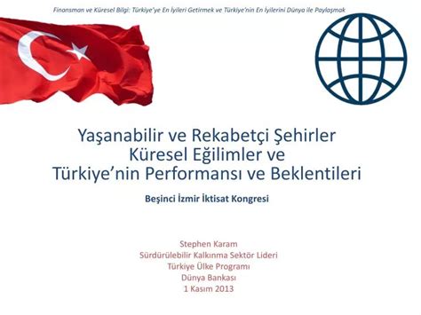 PPT Stephen Karam Sürdürülebilir Kalkınma Sektör Lideri Türkiye Ülke