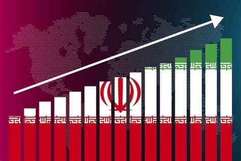 Premium Vector Iran Bar Chart Graph Increasing Values Country