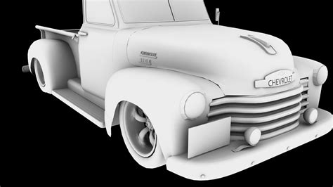 3d Model Chevrolet 3100 1951 Vr Ar Low Poly Cgtrader