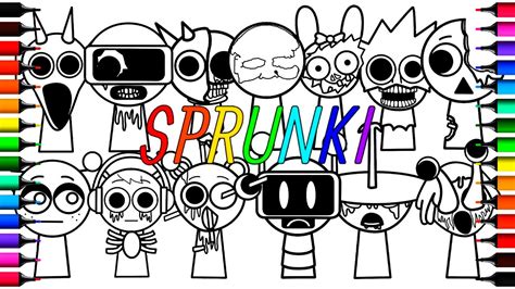 Incredibox Sprunki New Coloring Pages How To Color All Sprunki Ncs