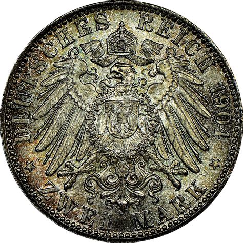 German States BREMEN 2 Mark KM 250 Prices Values NGC